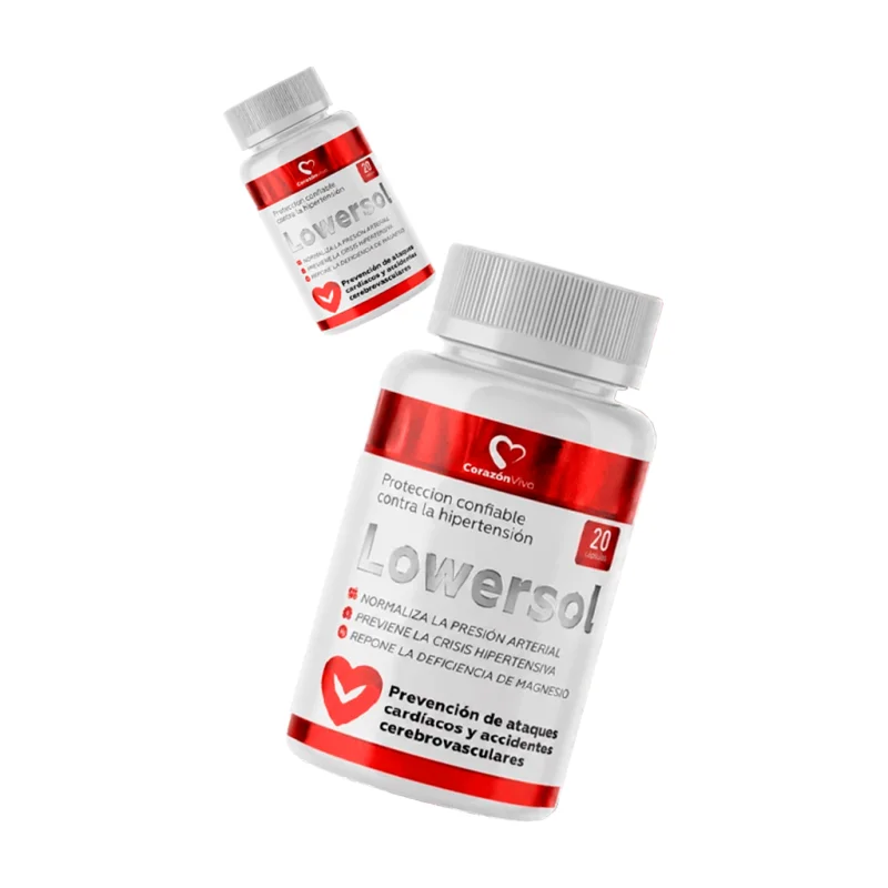 Lowersol — caja y frasco del producto original para el cuidado del corazón